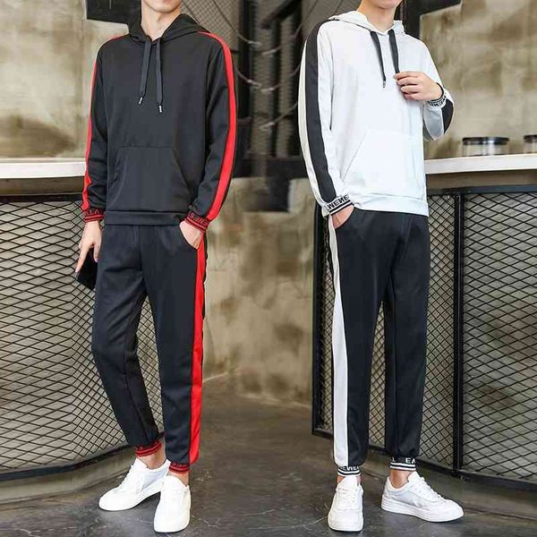 

spring festival sports leisure jacket men's korean version and cap two sets of kwai suit, Gray