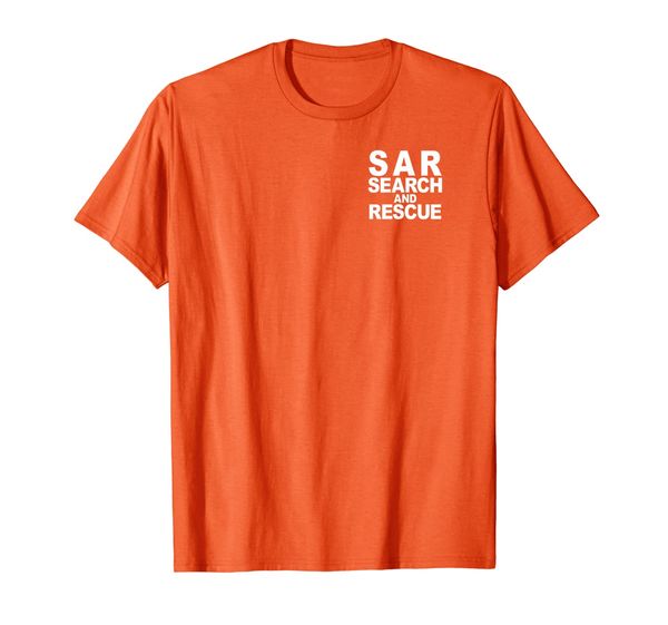 

search and rescue sar front back print search and rescue t-shirt, White;black