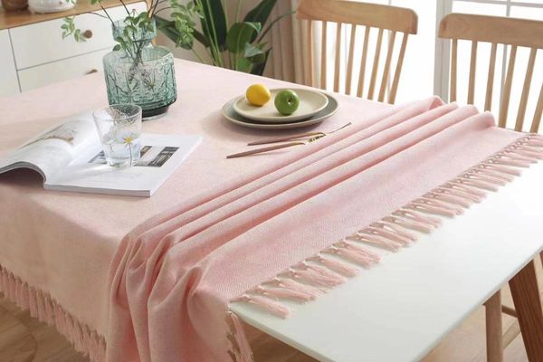 

table cloth tassel tablecloth wedding mat party cover tables dining kitchen anti-stain