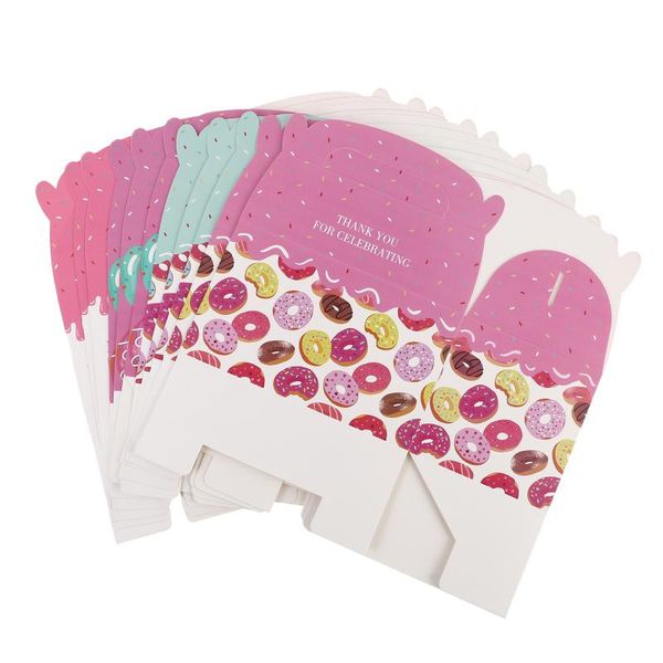 

gift wrap 12pcs donuts box with handle birthday cake packing paper party