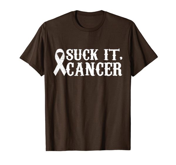 

cancer survivor suck it t-shirt, White;black