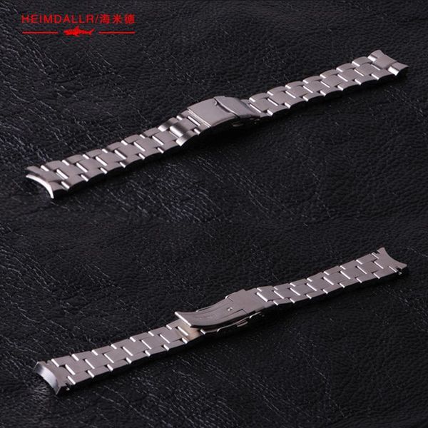 

watch bands heimdallr 20mm solid 316l stainless steel width band deployment buckle suitable for sub, Black;brown