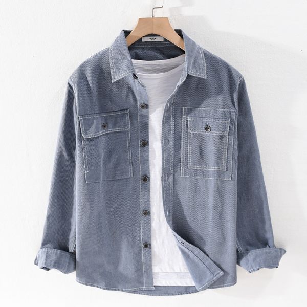 

2021 new 100% algodo de manga comprida outono engrossar camisas masculinas moda casual para homem confortvel camisa slida dos homens usu4, White