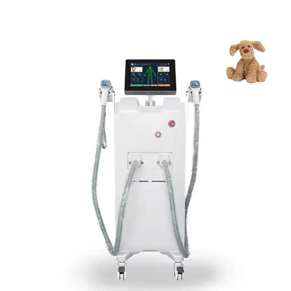 

2022 diode laser 755/808/1064nm permanent hair removal machine with double handle spa clinic use, Black