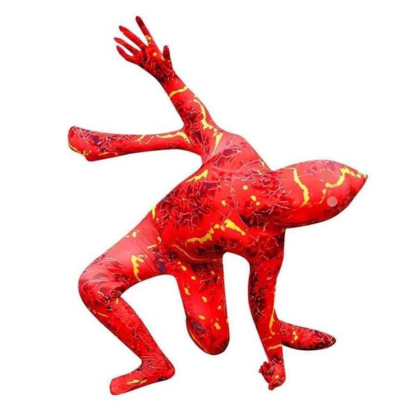 

for kids halloween cosplay magma printed clothes one-piece costume cartoon funny horror prank tight children's boys and girls jumpsuits, Blue