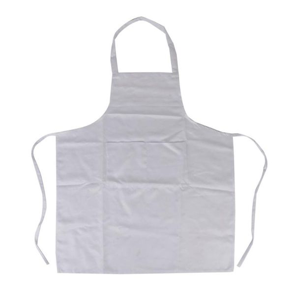 

halter-neck style sleeveless kitchen cooking apron with pocket (white)