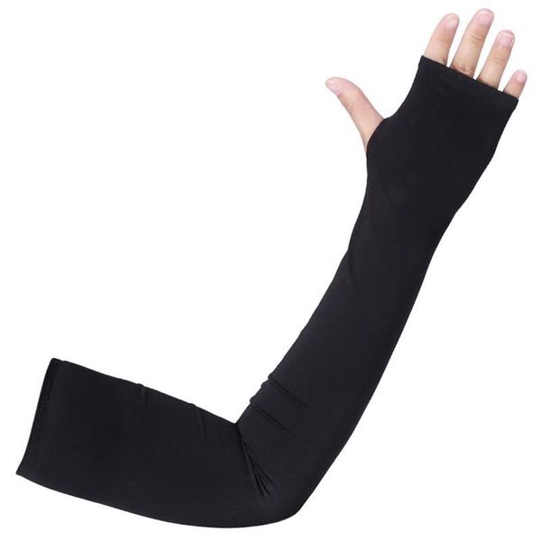 

elbow & knee pads 2pcs ice silk sunscreen cuff summer riding cool sleeves runningrm outdoor sports college style tourism kit1, Black;gray