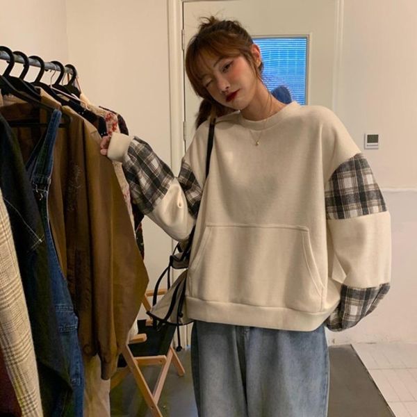 

women's hoodies & sweatshirts autumn 2021 korean loose and thin top, Black