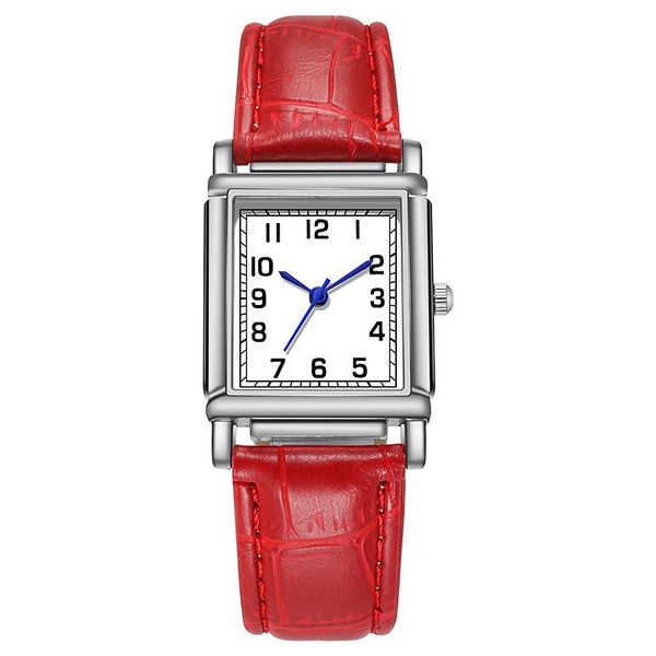 

wristwatches fashion ladies square casual quartz watch women leather strap dress watches for gifts relogio feminino, Slivery;brown