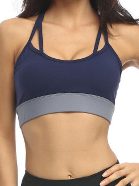 

yoga outfit women's nylon spandex fitness sports underwear shockproof bra plus size wear beautiful back running s9k0833