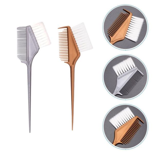 

hair brushes 2pcs long tail dye brush color applicator comb, Silver