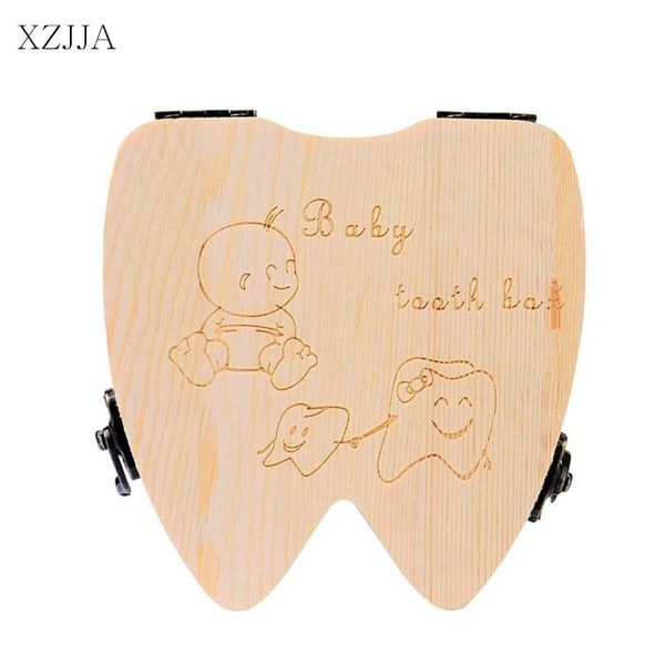 

storage boxes & bins english language child wood teeth box save milk collecting umbilical cord lanugo organizer chinese