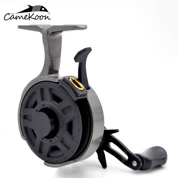 

camekoon fw500 graphite spool inline ice fishing reel right or left retrieve 2.5:1all raft fish wheel fishing reels