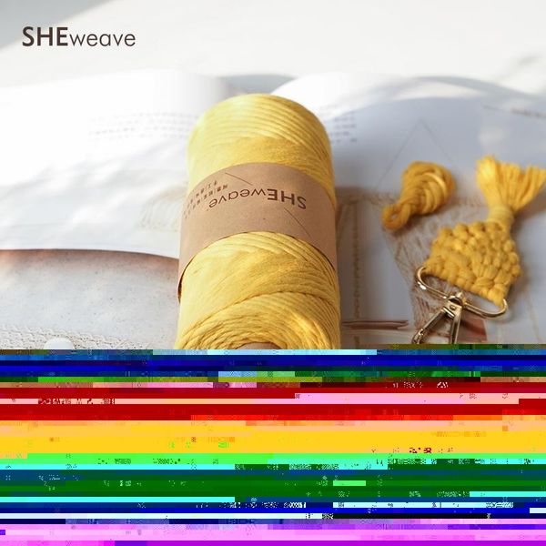 

single strand macrame cord,macrame rope 3mm×100m(109yd) colorful cotton cord for macrame supplies,wall hanging, Black;white