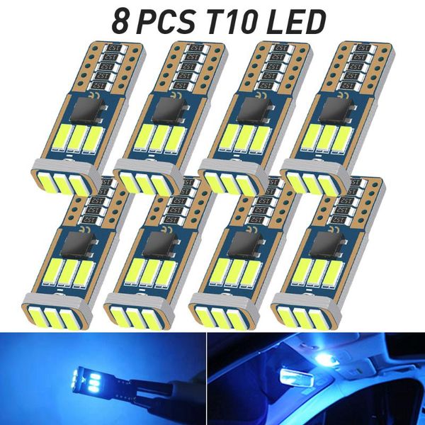 

emergency lights 8x t10 w5w bulb led canbus car interior parking for 5 3 series f30 f10 x5 e70 e53 x3 e60 e90 e39 e36 520d 530i 320i