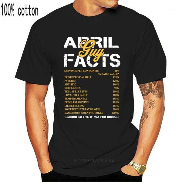 

men's t-shirts april guy facts funny tee t-shirt, White;black