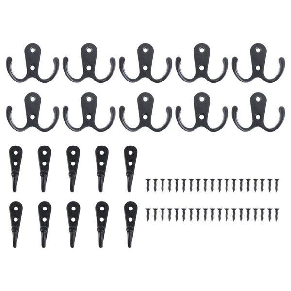 

hooks & rails 20 sets spray paint coat hat hook simple single double (2 styles)