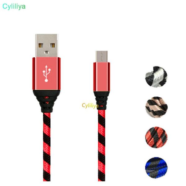 

audio cables & connectors 100pcs 0.25m 1m 2m 3m micro usb charger data cable braid cord for s8 plus mobile phone