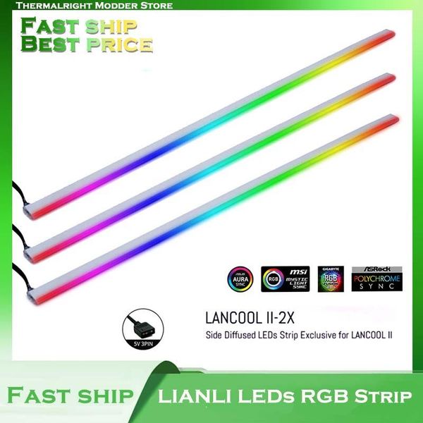 

fans & coolings lianli led rgb stripe for lancool ii computer case, flip side panel lighting 395mm 37 leds diy gamer cabinet,lancool-ii-2x