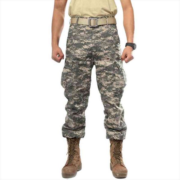 

mens camouflage tactical pants multi-pockets military digital camo swat cargo pants spring army long trousers for men, Black