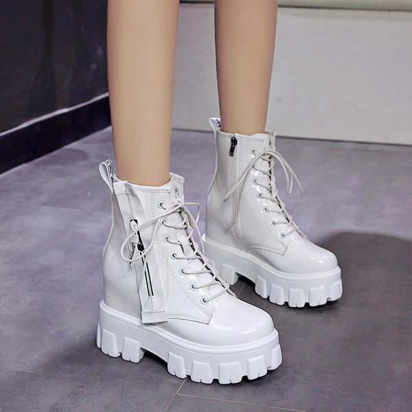 

boots womens leather women shoes high heel ankle casual feminina zip black basic fashion