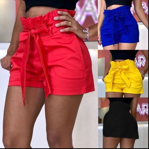 

s 5xl oversized short women summer loose short pants beach fashion pockets wide leg casual ruffles short pants red yellow belt, Black;white