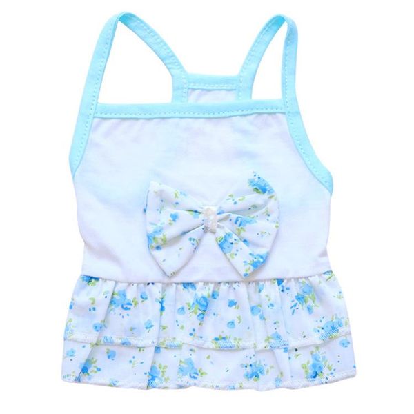 

pet clothing dog clothing fresh cotton knot small dog pet halter skirt spring/summer style outfit girl clothes