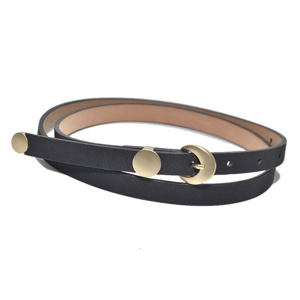 

women's imitation leather pin buckle thin belt mv versatile candy multicolor simple decoration thin belt, Black;brown