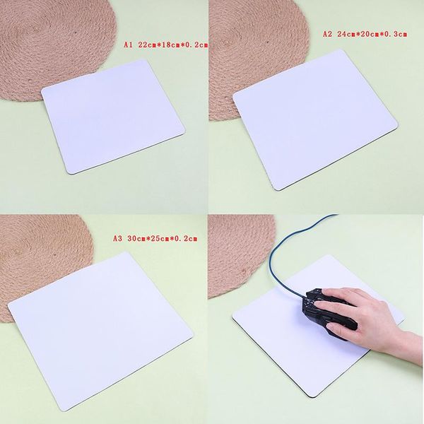 

mouse pads & wrist rests 1pc white pad mat for lapcomputer tablet pc rubber