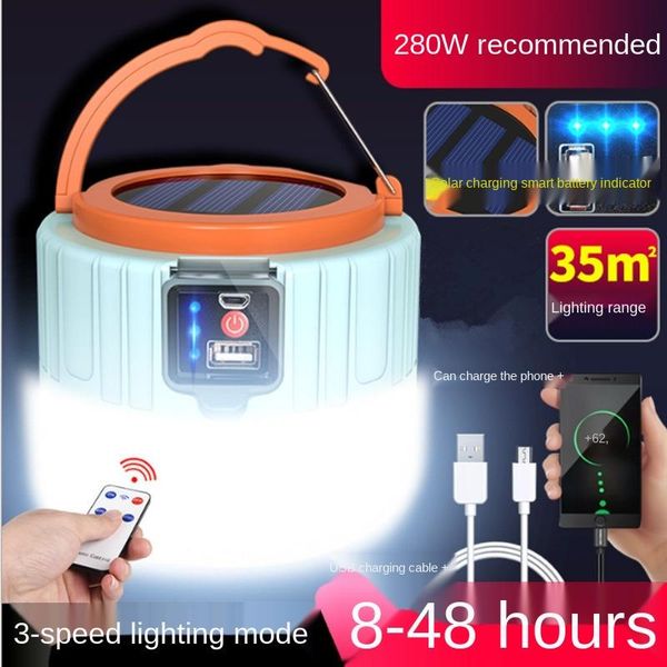 

led camping light usb portable lighting phone charging solar camping light rechargeable waterproof outdoor hiking fishing