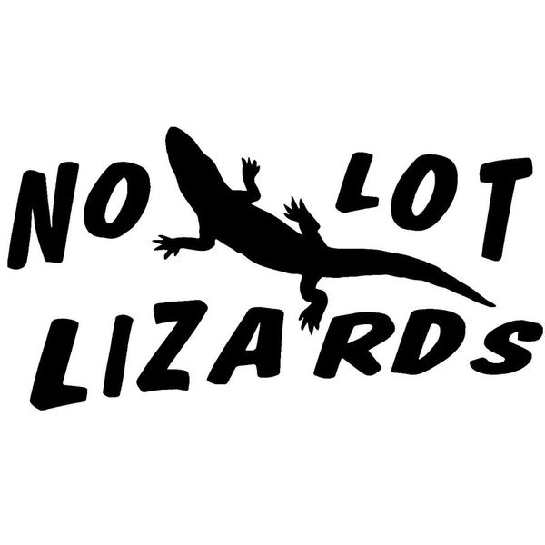 

17.8cm*9.5cm no lot lizards funny vinyl decal sticker car window car sticker car motorcycle accessories black sliver c8-1211