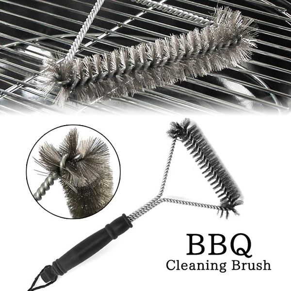 

tools & accessories triangular steel wire barbecue rack net cleaning brush grill bbq barbecues tool
