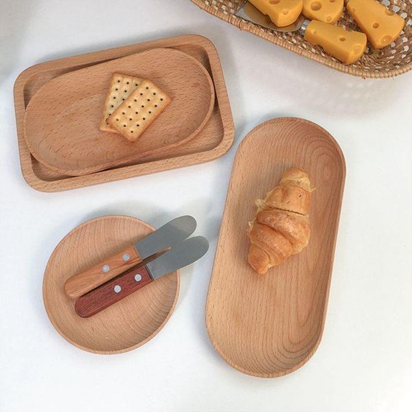 

dishes & plates wooden tray oval small disc circular square snack dessert cake household storage plate kitchen tableware