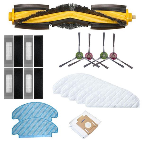 

for ecovacs deebot ozmo t8 robot vacuum cleaner main/side brush dust bag filter disposable mop cloth accessories parts