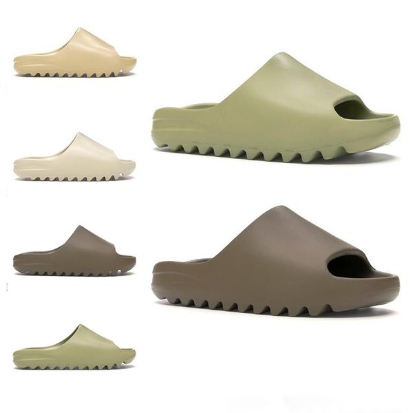 

2021 men women slippers foam ararat bone desert sand earth brown resin mens slides outdoor beach sandals size 36-45 q-24 cj, Black