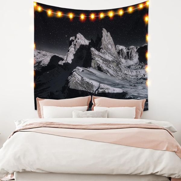 

tapestries laeacco fashion tapestry wall hangings planet starry sky art clouds earth sense of technology space lovers room decor polyester