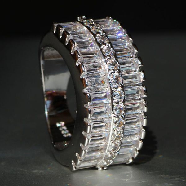 

cluster rings yayi jewelry fashion bohemia white natural gemstones zircon stamped s925 silver color engagement wedding lovers precious, Golden;silver