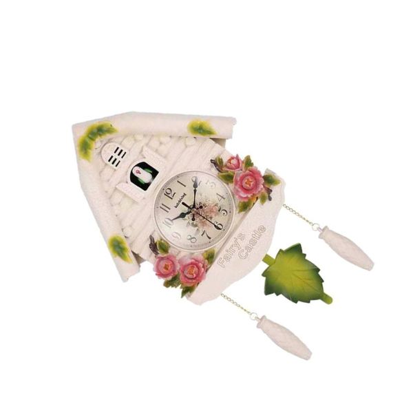 

wall clocks silent decorative clock telling time hanging ornament for bedroom living-room bar without battery - white rabb
