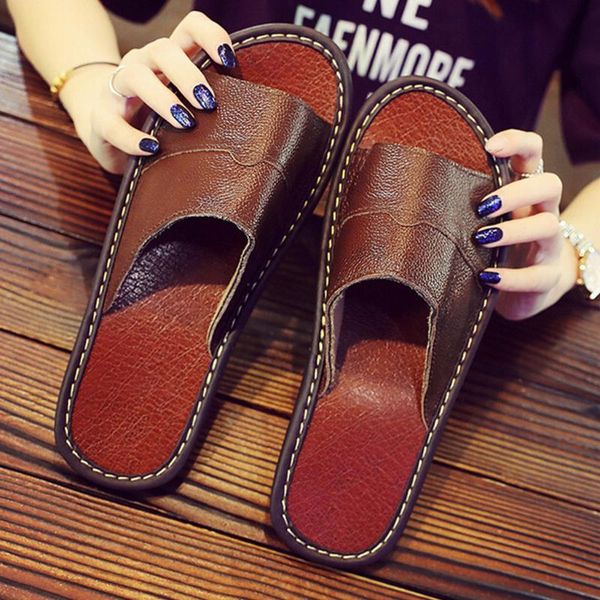 

slippers summer men's shoes klapki indoor home household sandals non-slip fashion zapatos de hombre men, Black
