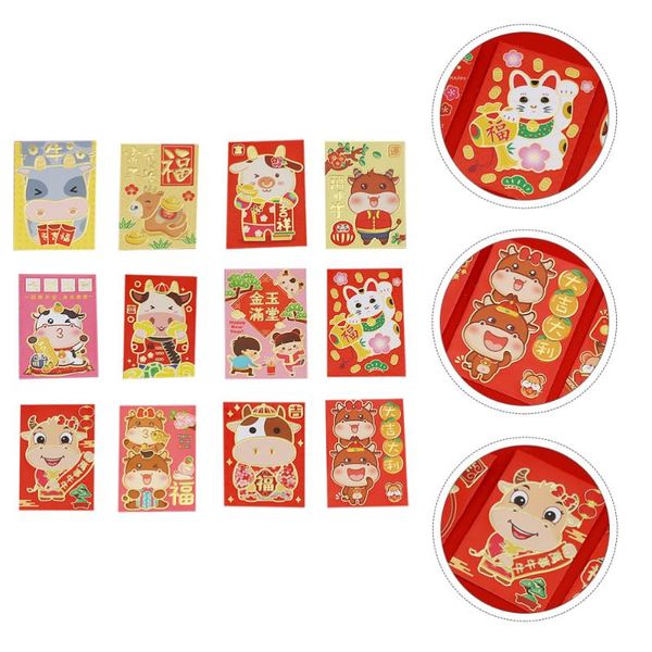 

gift wrap 60pcs envelopes 2021 ox year red pockets for chinese