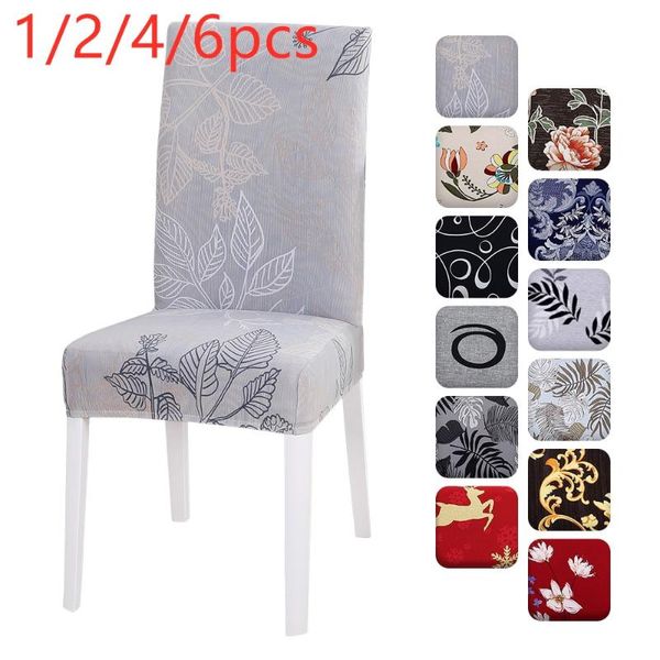 

chair covers 1/2/4/6pcs geometric elastic spandex cover print dining solid color stretch slipcovers for kitchen