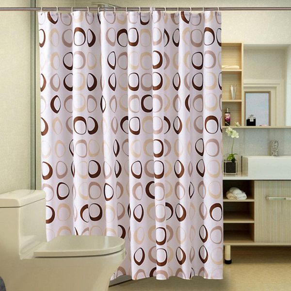 

circle pattern polyester bathroom waterproof shower curtains with plastic hooks circles pattern mildew proof and waterproof