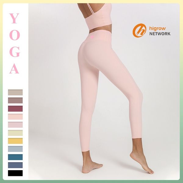 

new 11colors l-u-l-u women yoga pants fall winter sports high waist lift hips naked fitness fast dry yoga suit, Black