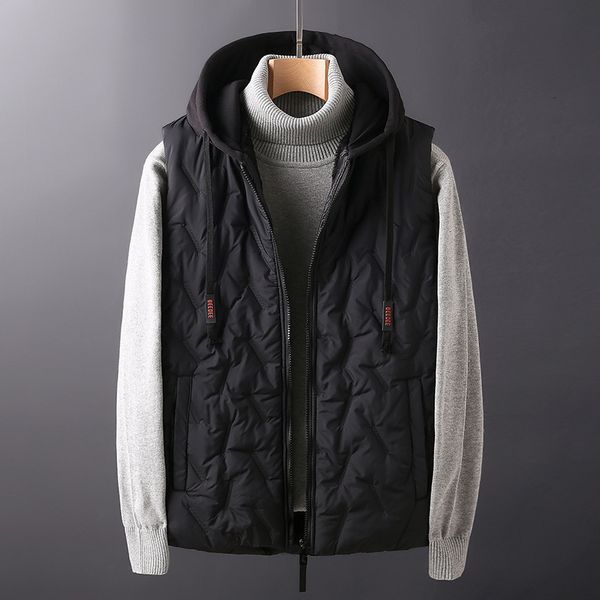 

plush wear thick fashion men's down versatile net thickened red vest autumn and winter kapok, Black;white