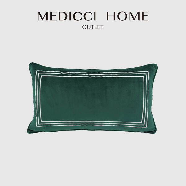 

pillow case medicci home lumbar cover modern country style bedroom living room sofa decorative accent cushion emerald green