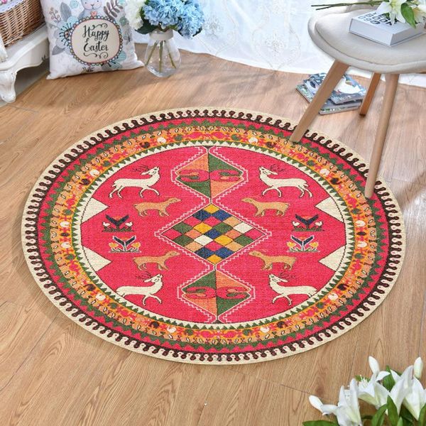 

carpets american retro round carpet living room bedroom bedside pattern decorative
