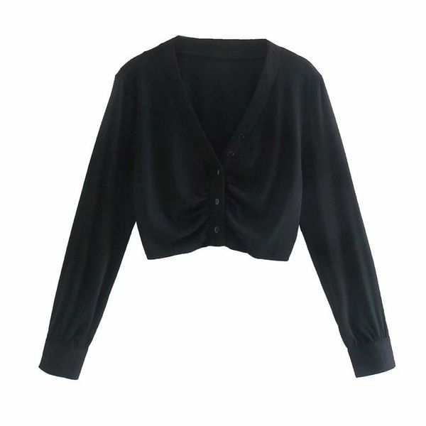 

women's knits & tees yenkye fall women retro black crop cardigan sweater mujer long sleeve single breasted autumn outerwear, White