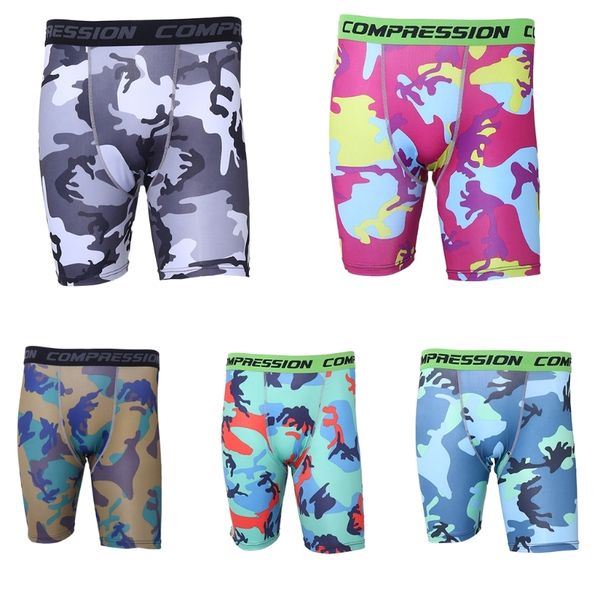 

skinny men's sports gym compression wear under base layer shorts pants athletic tights c0222, White;black