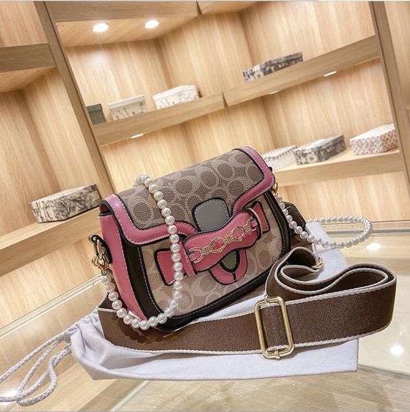 

factory wholesale women bags foreign style joker diamond chain bag sweet lady leather embroidery handbag personality pearl beads womens hand, Black;red