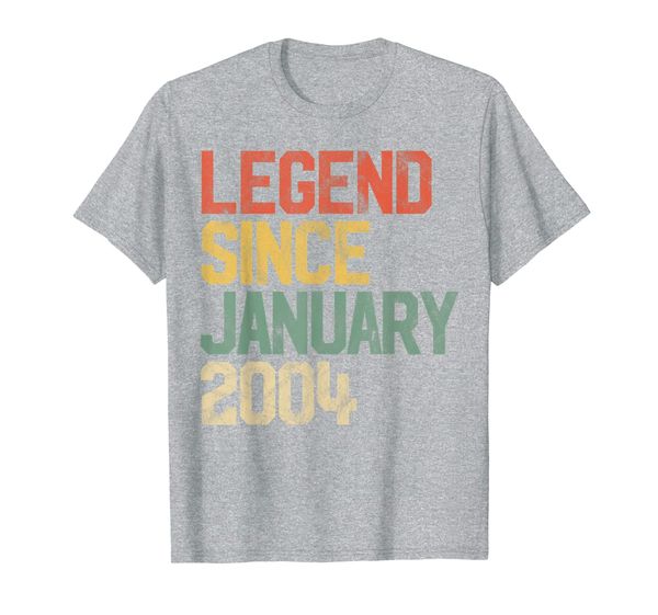 

legend since january 2004 16th birthday gift 16 year old t-shirt, White;black